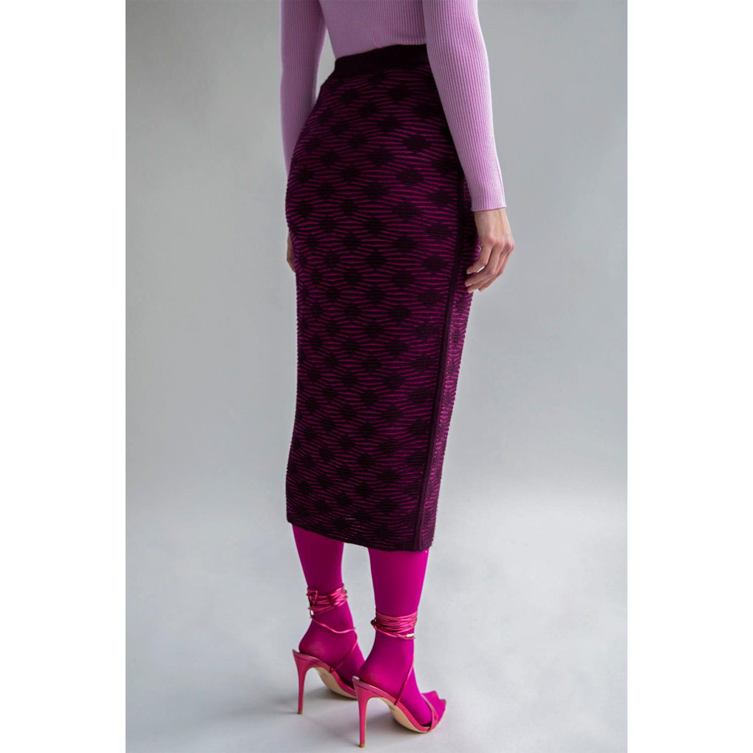 Women's Geometric Jacquard Knit Pencil skirt