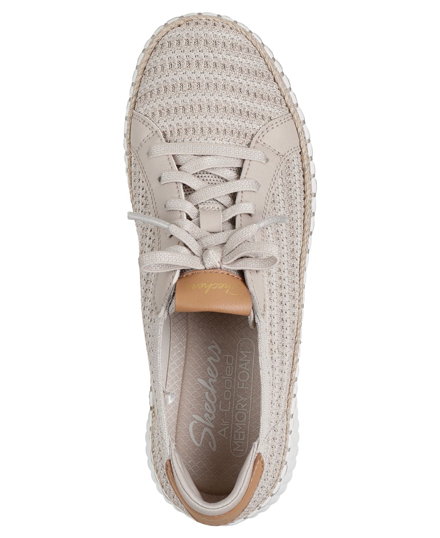 Женские кроссовки Skechers Wilshire Blvd - Passion Play Casual, цвет: Серо-коричневый / Золотой — фото 5