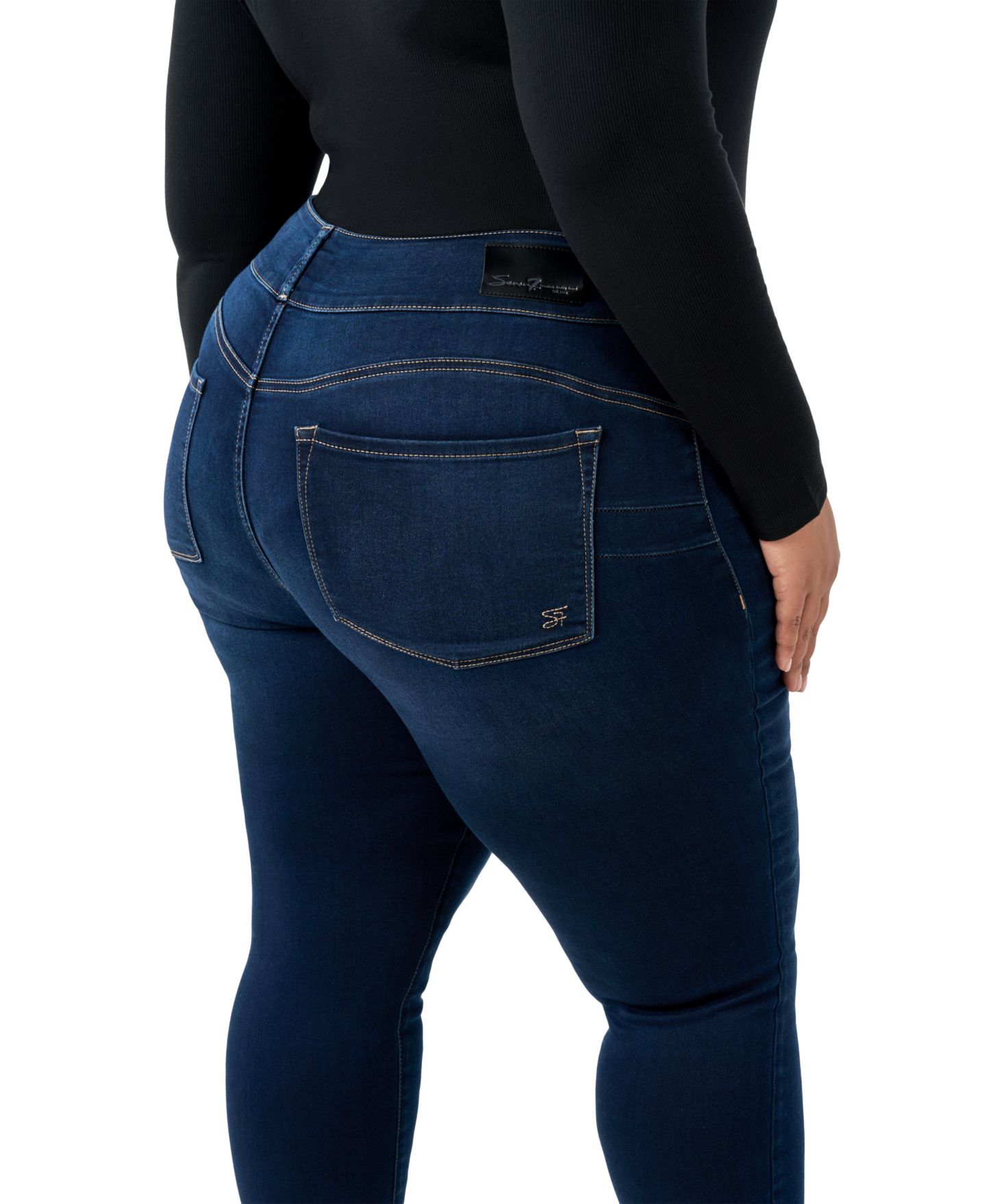Женские джинсы Seven7 Plus Size High Rise Curvy Legging, цвет: Средняя варка — фото 4