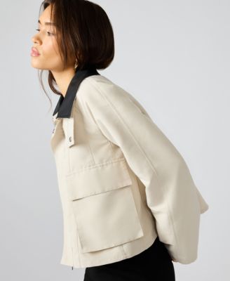 Women's Justina Contrast-Collar Jacket