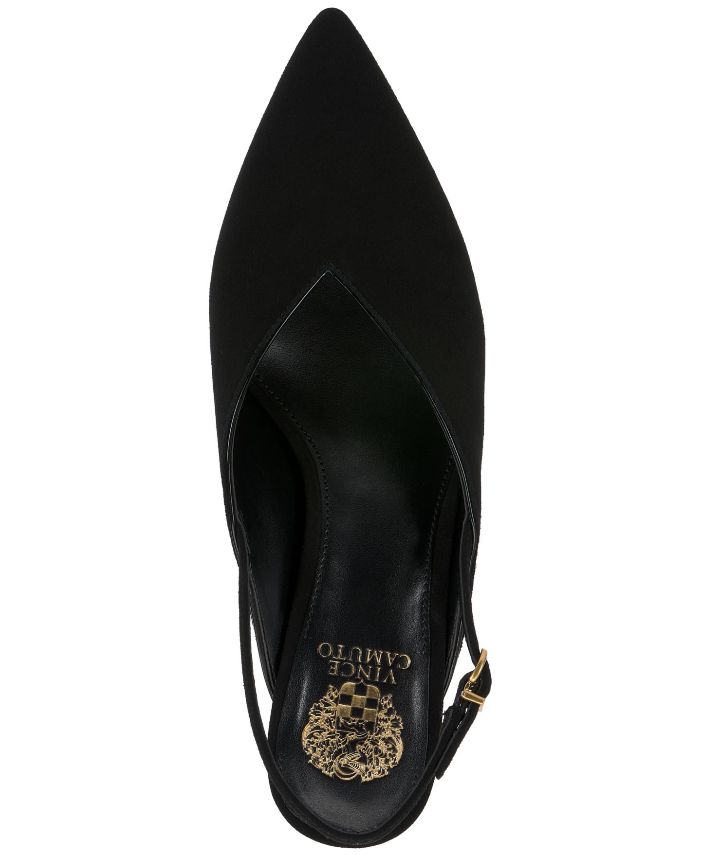 Женские туфли Vince Camuto Kylien Pointed Toe Slingback Pumps, цвет: Чёрный замшевый — фото 4
