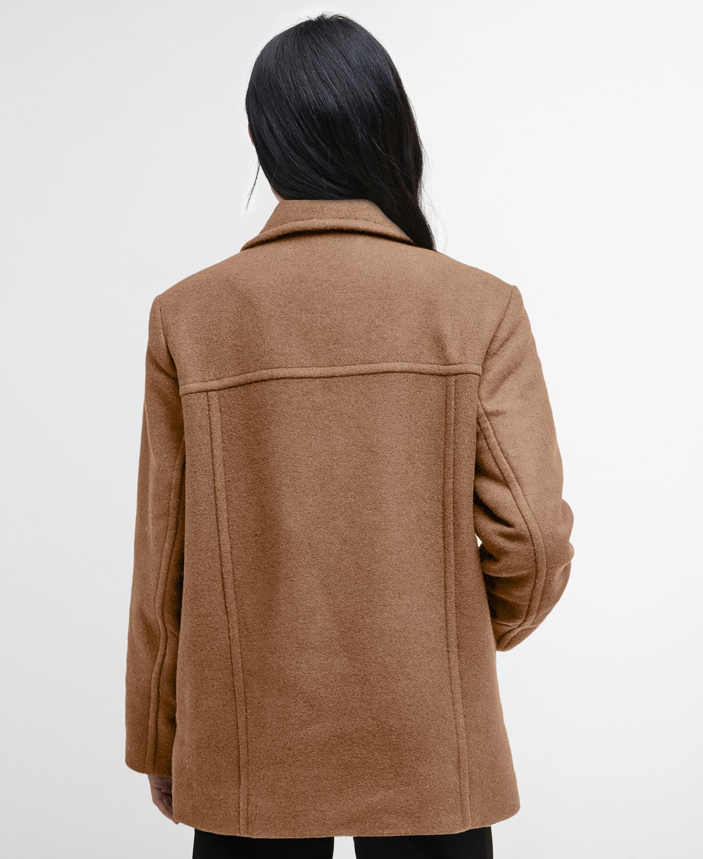 Женское пальто Barbour Indie Double-Breasted Peacoat, цвет: Верблюжий — фото 2