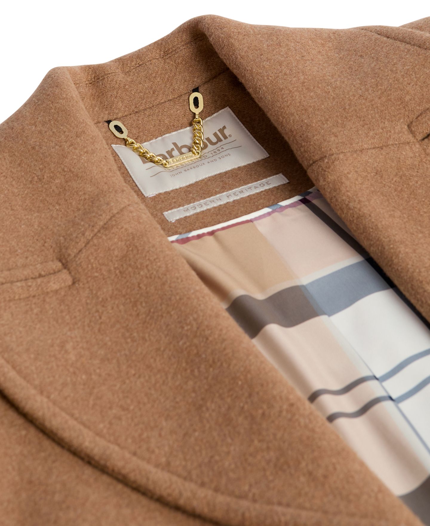 Женское пальто Barbour Indie Double-Breasted Peacoat, цвет: Верблюжий — фото 6