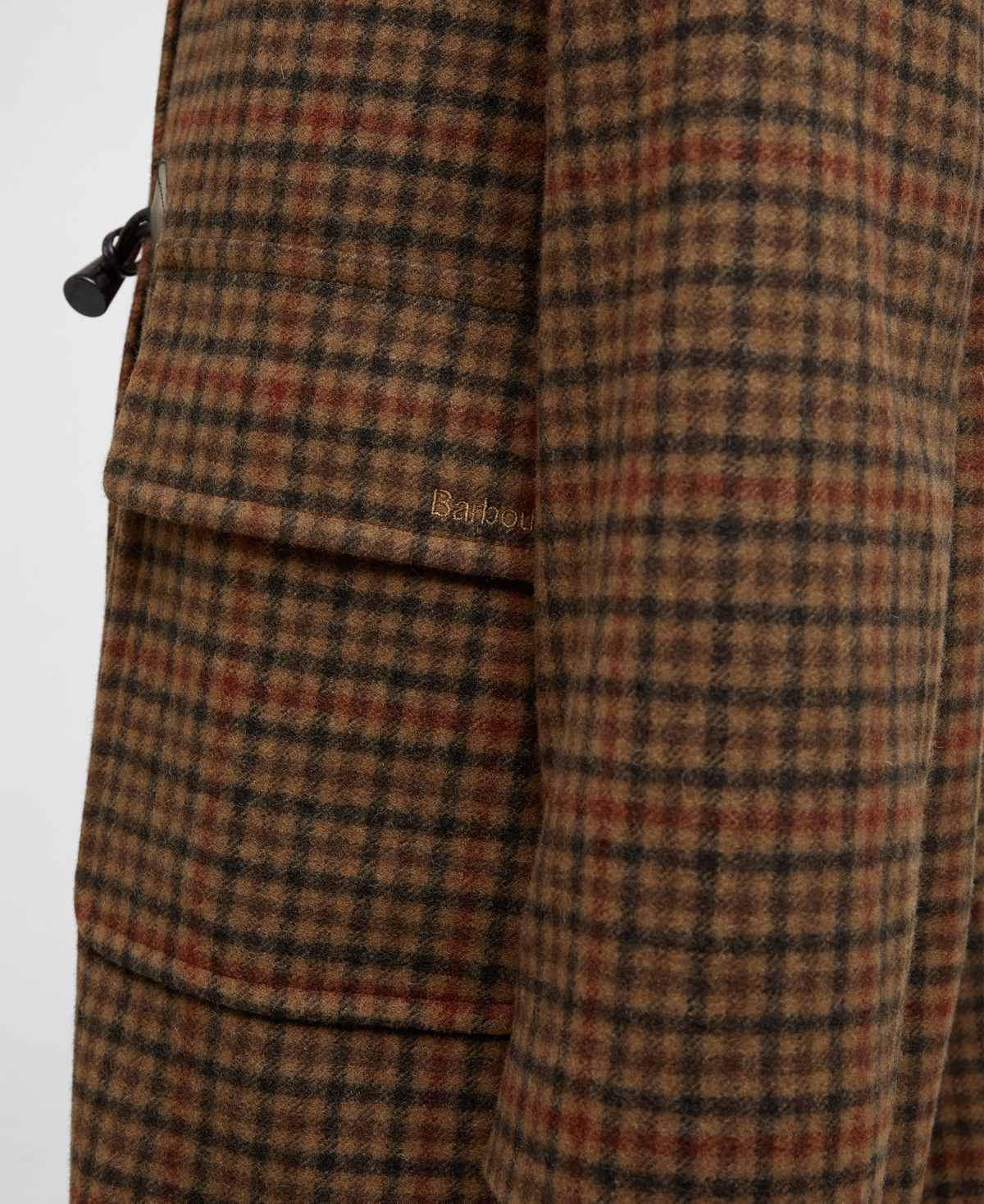 Barbour Women's Melody Checkered Hooded Coat In Brown
