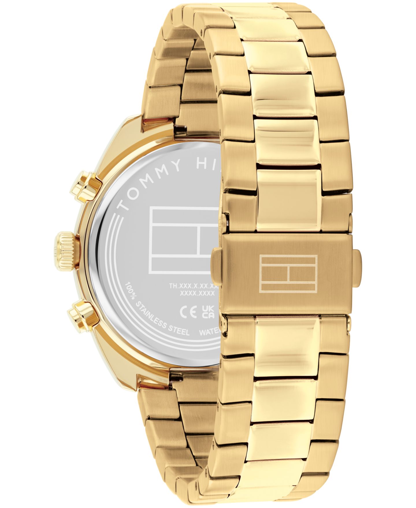Мужские часы Tommy Hilfiger Chronograph Gold Tone Stainless Steel Bracelet Watch, 40mm — фото 3