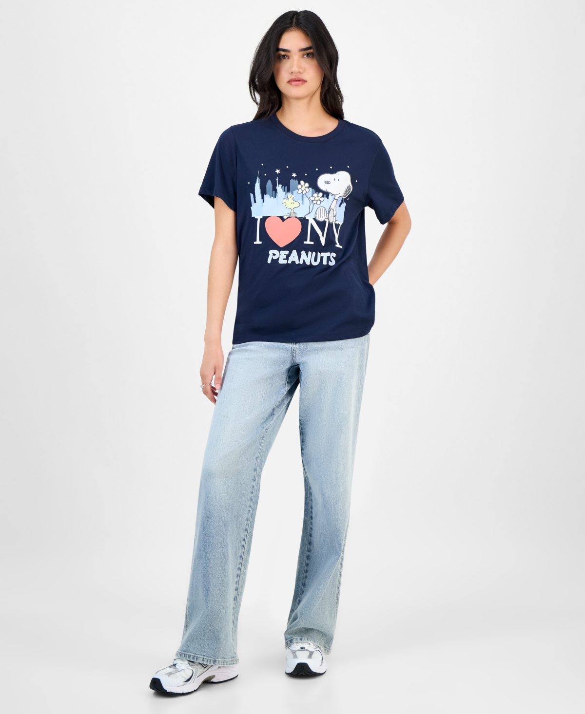 Grayson Threads, The Label Juniors' New York Snoopy T-shirt In Blue