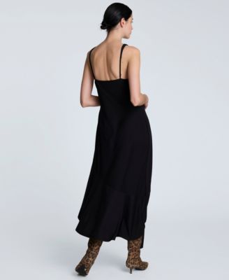 Women's Cowlneck Asymmetric-Hem Maxi Dress