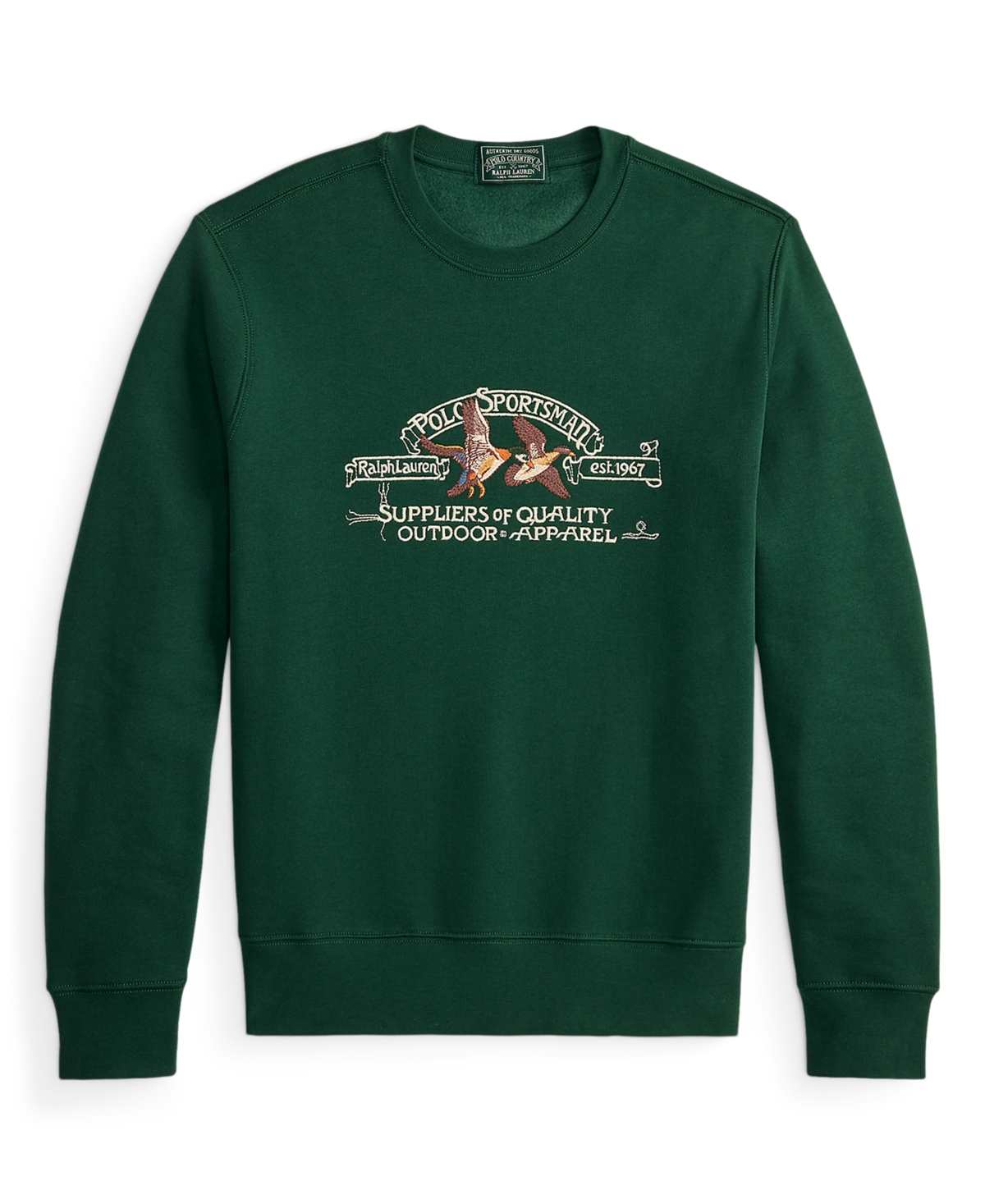Polo Ralph Lauren Logo-embroidered Sweatshirt In Green
