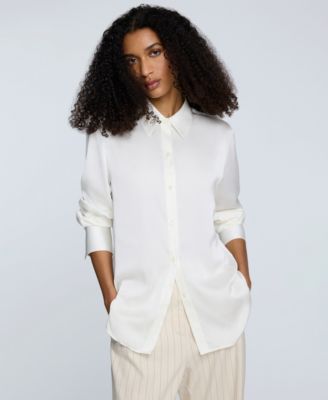 Kenneth Cole - Women's Button-Front Satin Shirt