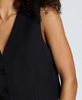 Women's Luxe Twill Three Button Vest
