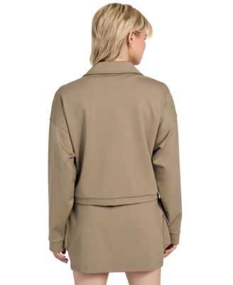 Women's Carla Collared Zip-Front Cropped Jacket