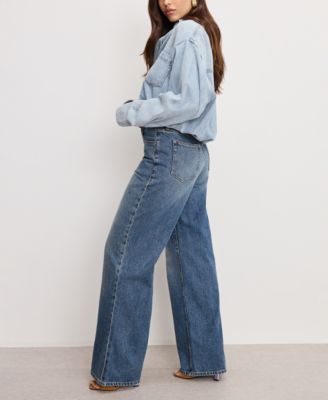 Women's Denim Shirt Jumpsuit, Regular & Plus Size