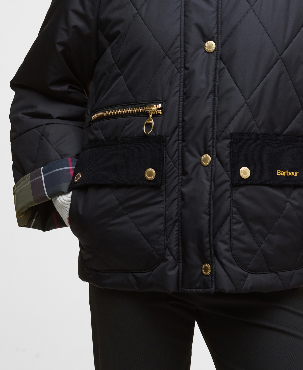 Barbour Women's Martha Corduroy-collar Quilted Jacket