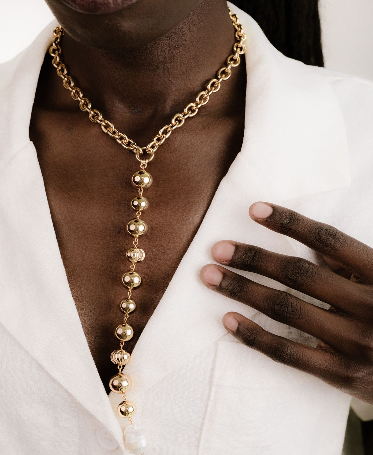Deep Drop Lariat Necklace