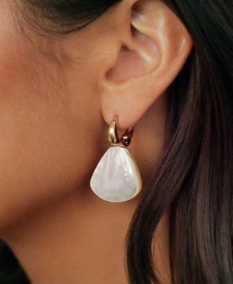 Sun-Kissed Mother of Pearl Drop Earrings