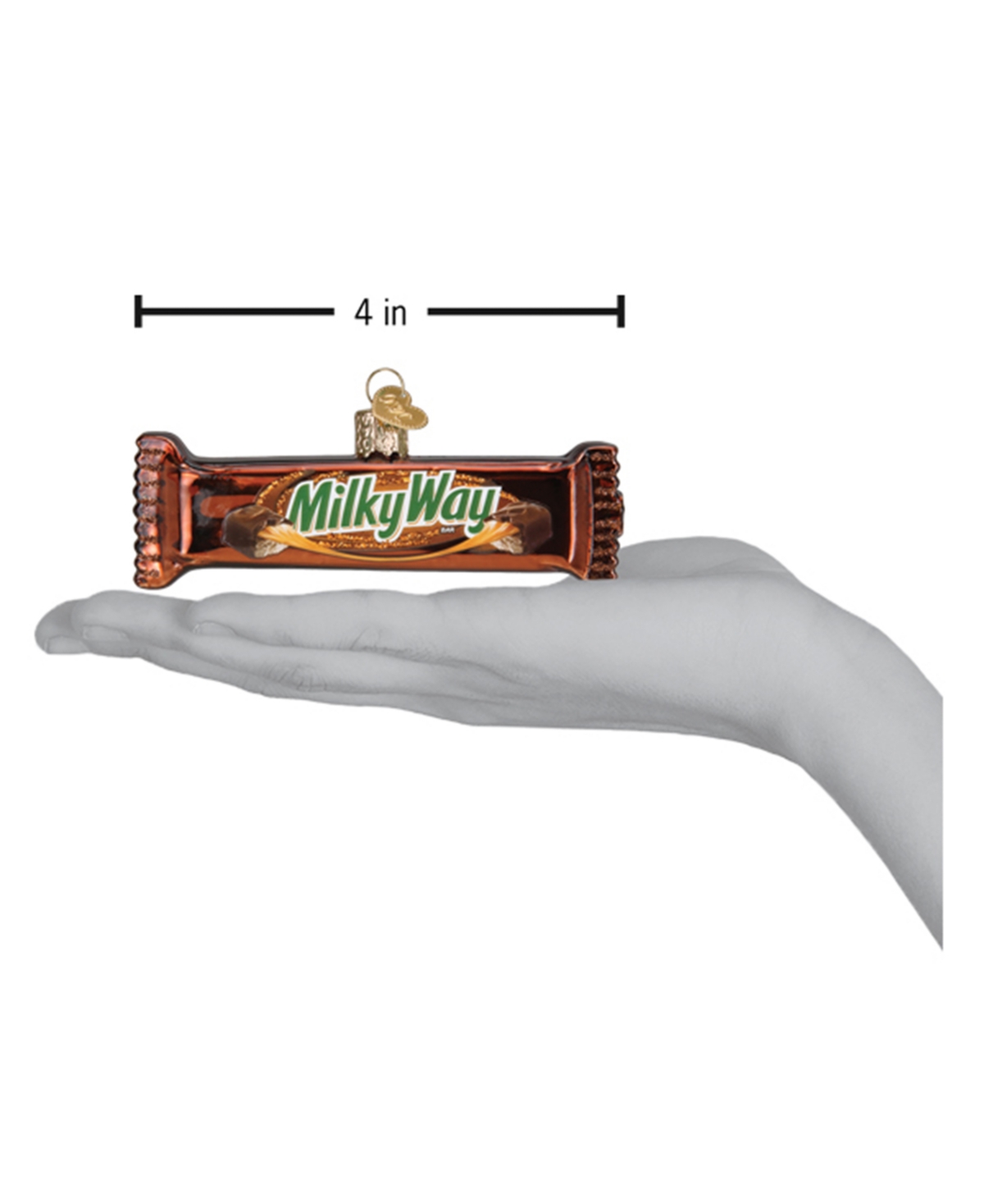 Old World Christmas 4" Mars Wrigley Candies Milky Way Candy Ornament In Brown