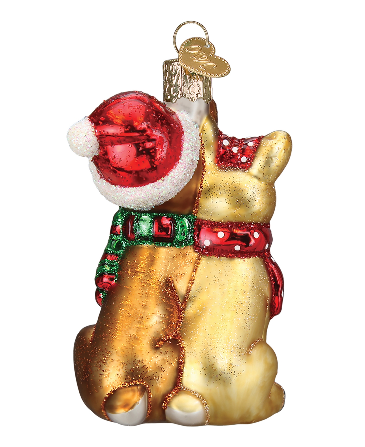 Old World Christmas 3.5" Rudolph And Clarice Ornament In Multi