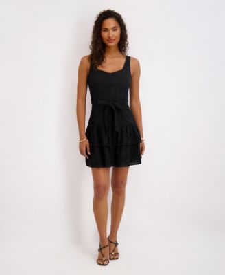 kensie - Women's Embroidered Cotton Sleeveless Dress