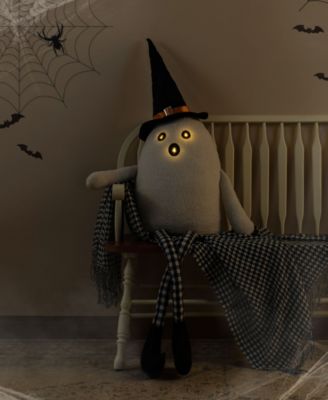 65.25" Halloween Oversized Lighted Fabric Ghost Shelf Sitter