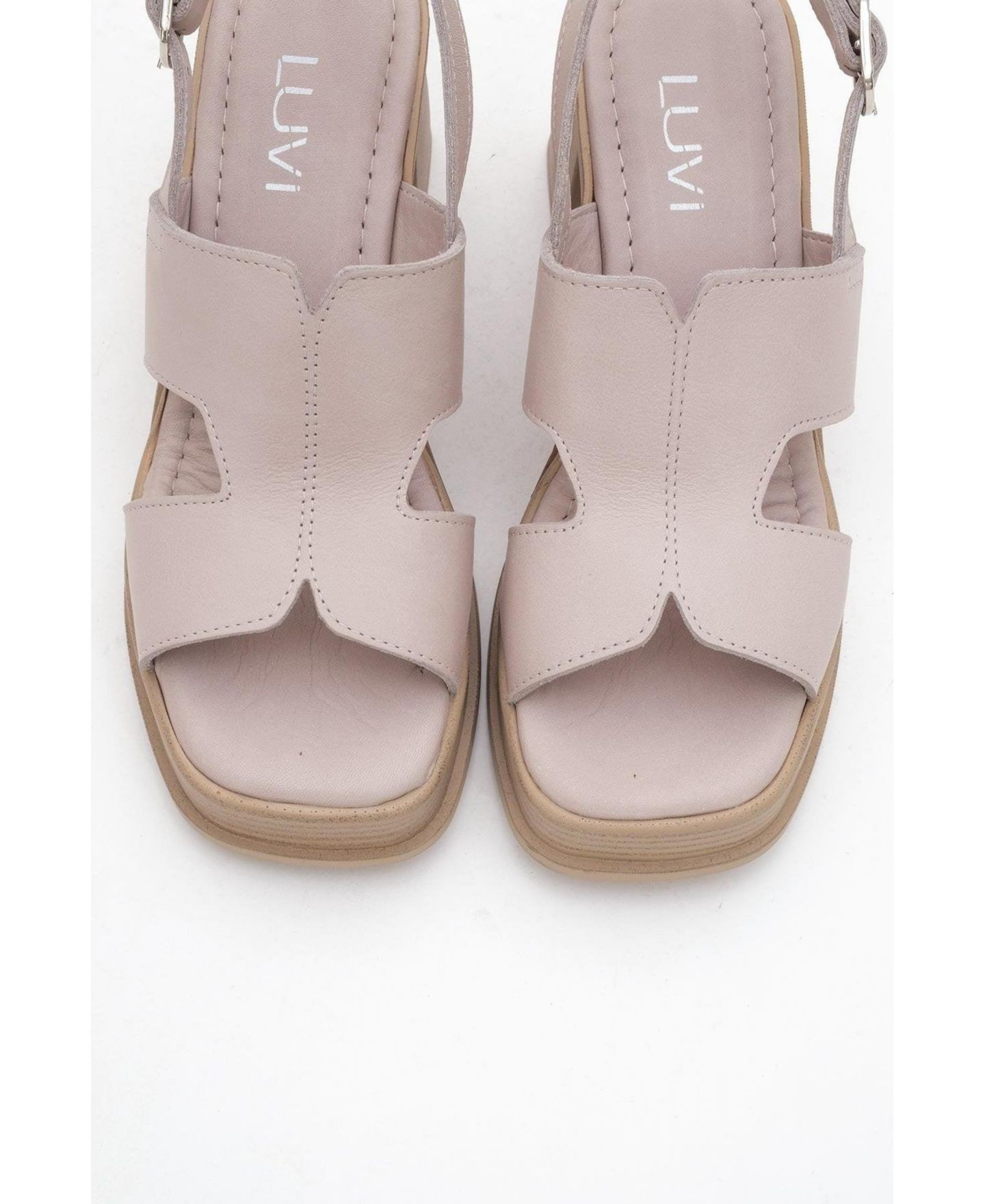 Женские сандалии Forever & Always Shoes Zennia Leather Platform Sandal (Women), цвет: Бежевый кожаный — фото 3