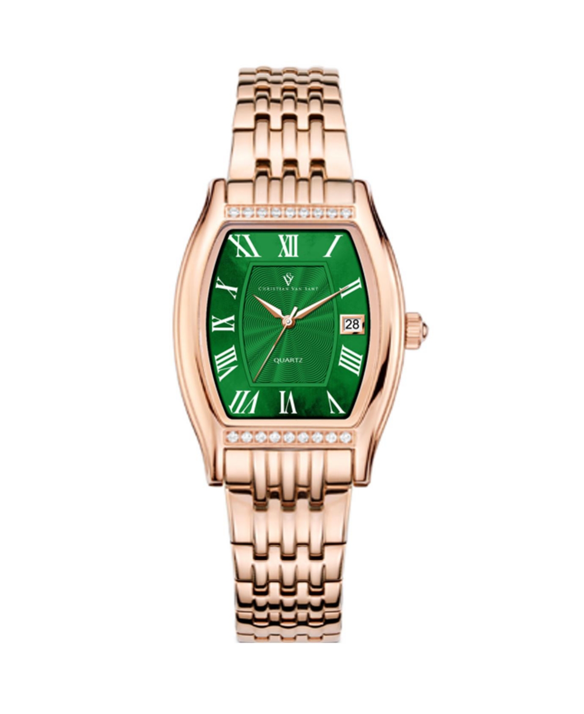 Christian Van Sant Women's Gemma Green Dial Watch