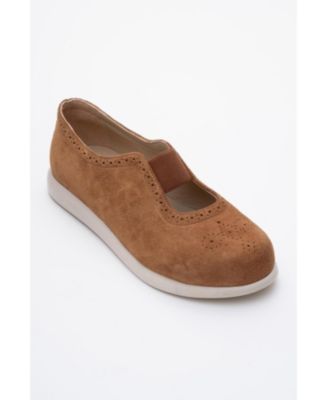 CHELLE Elastic Leather Flat (Women)