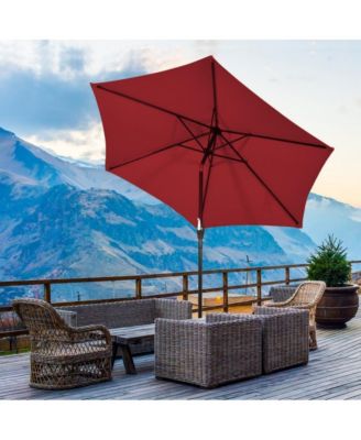10 Feet Outdoor Patio Umbrella with Tilt Adjustment and Crank