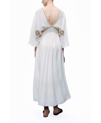 Women's Maxi Dress with Embroidery Details