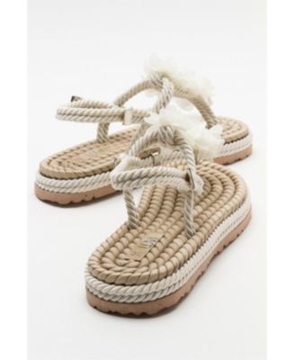 SANTRA Lace-Up Thong Sandals (Women)