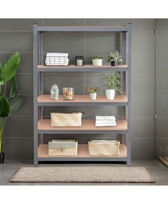 Heavy-Duty Adjustable 5-Level Storage Shelves for Garage, Basement, or Utility Organization