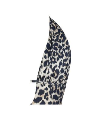 Women's Mackenzie Cheetah Print Halter Linen Mini Dress