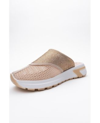 GLEA Mesh Rhinestone Mules (Women)