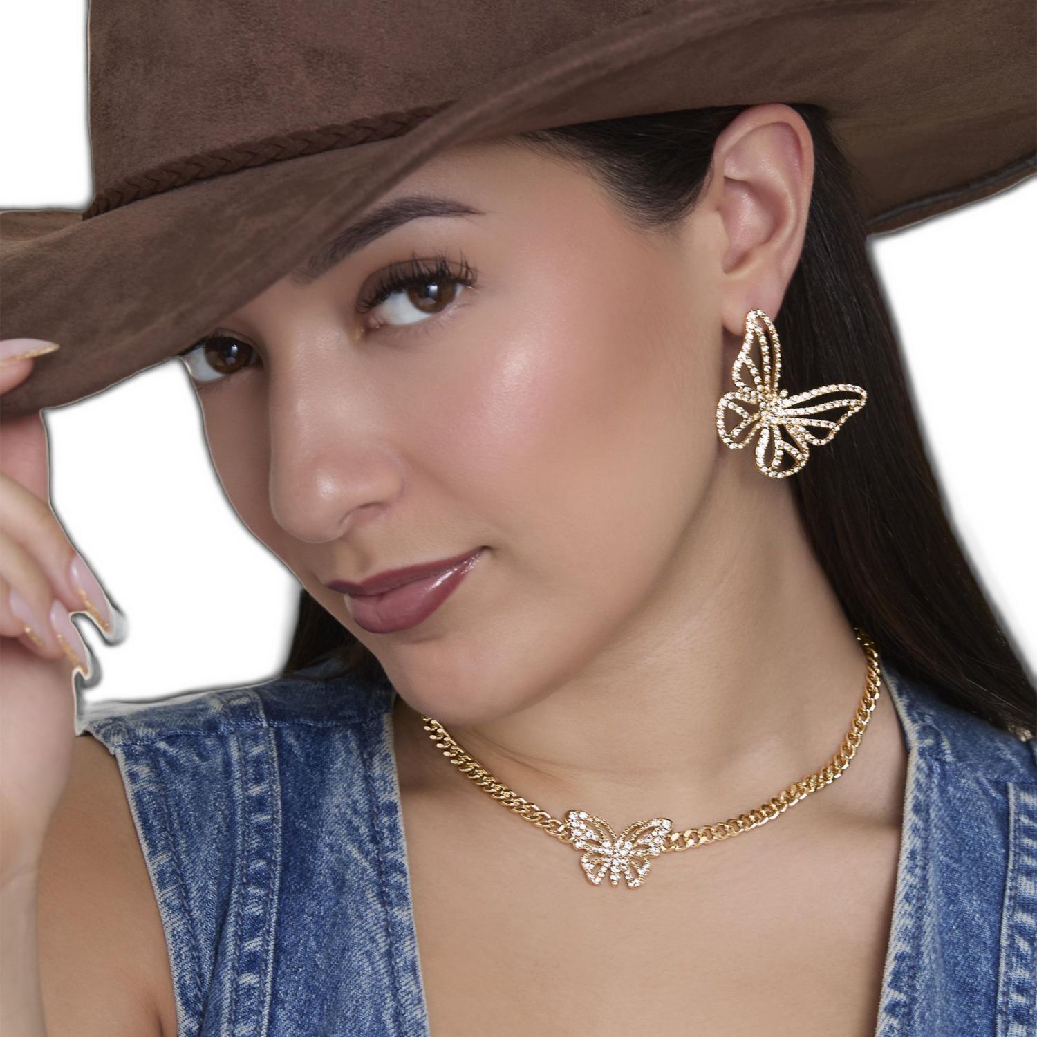 Butterfly Pendant Chain Necklace