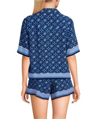 Women's Rayon Short Sleeve Camp Shirt