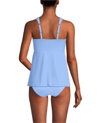 Women's Adjustable Scoop Neck Flutter Tankini Top