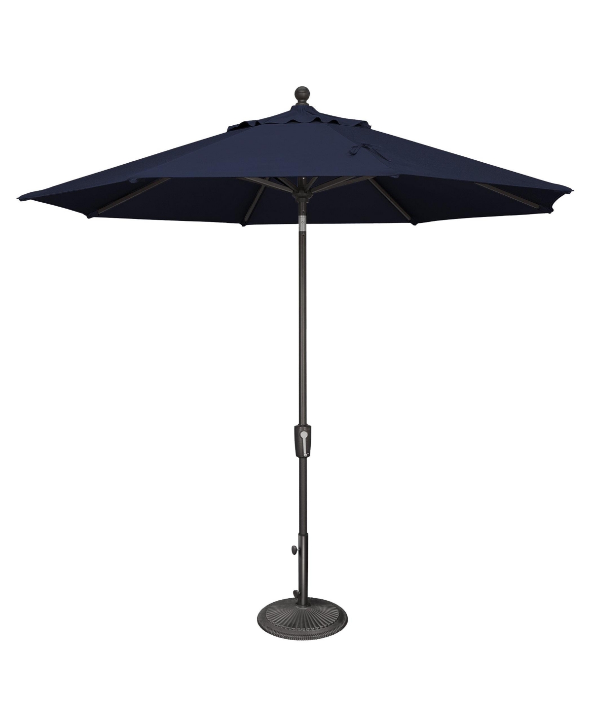 9FT Octagon Patio Umbrella with Push-Button Tilt, Black Frame - Spa