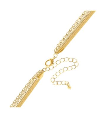 Layered Butterfly, Cross & Heart Pendant Necklace Set