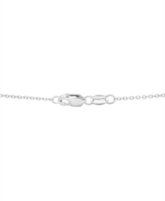 Diamond Round & Baguette 18" Pendant Necklace (1 ct. t.w.) in 14k White Gold or 14k Yellow Gold, Exclusively at Macy's