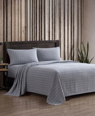 Printed Cotton Flannel 4-Pc. Sheet Set, Queen
