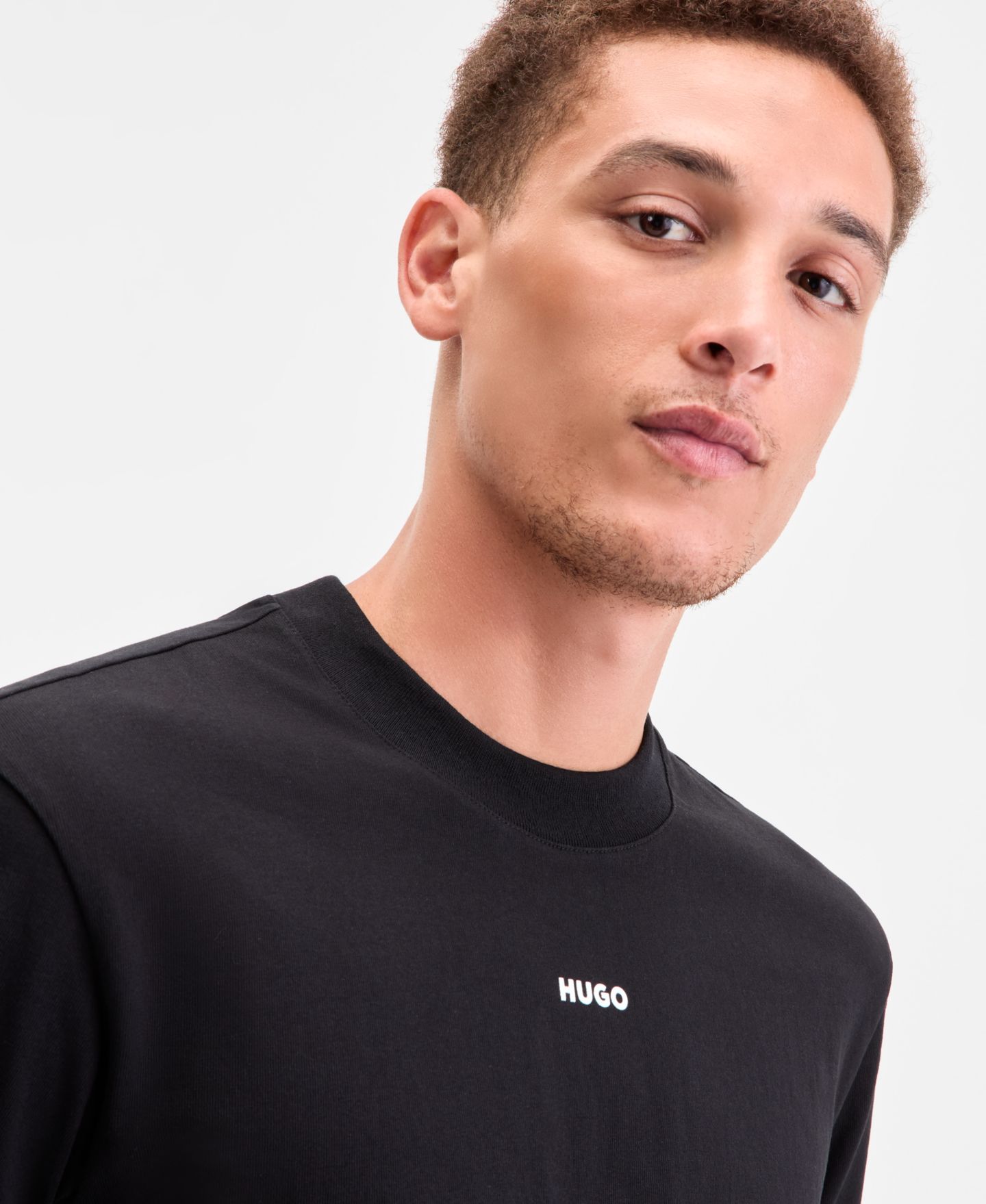 Мужская футболка Hugo Boss Dapolino Logo, цвет: Чёрный — фото 2