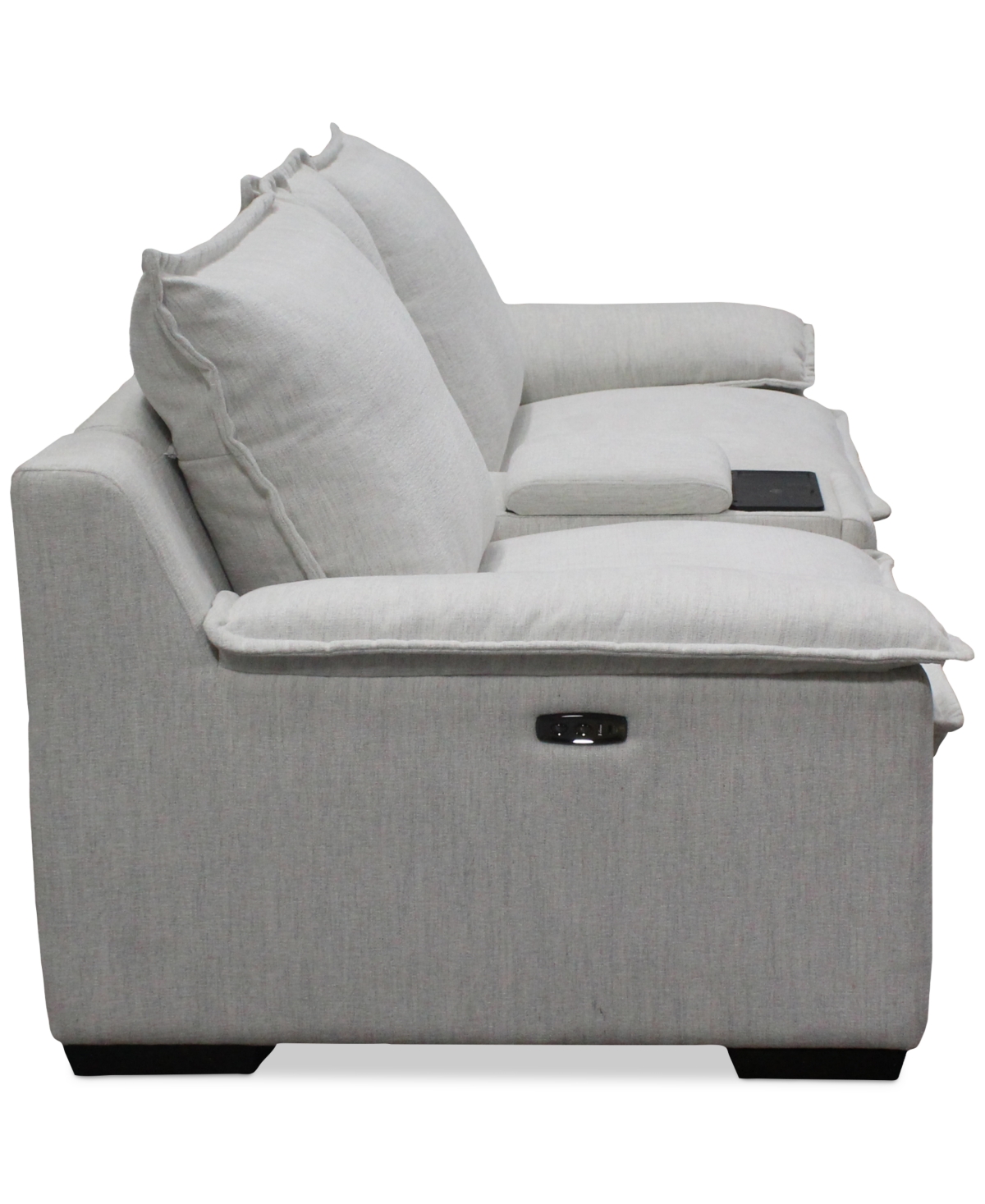 Macy's Borsi 3-pc. Sofa Sectional With 2 Power Recliners & 1 Console In Brown