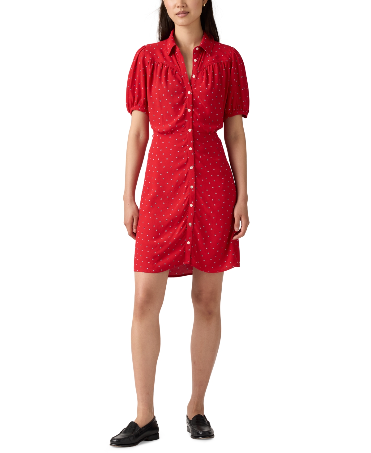 Levi's Women's Cotton Lea Button-front Mini Dress