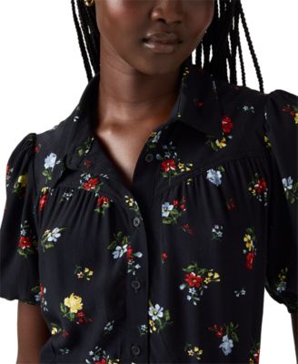 Women's Cotton Lea Button-Front Mini Dress