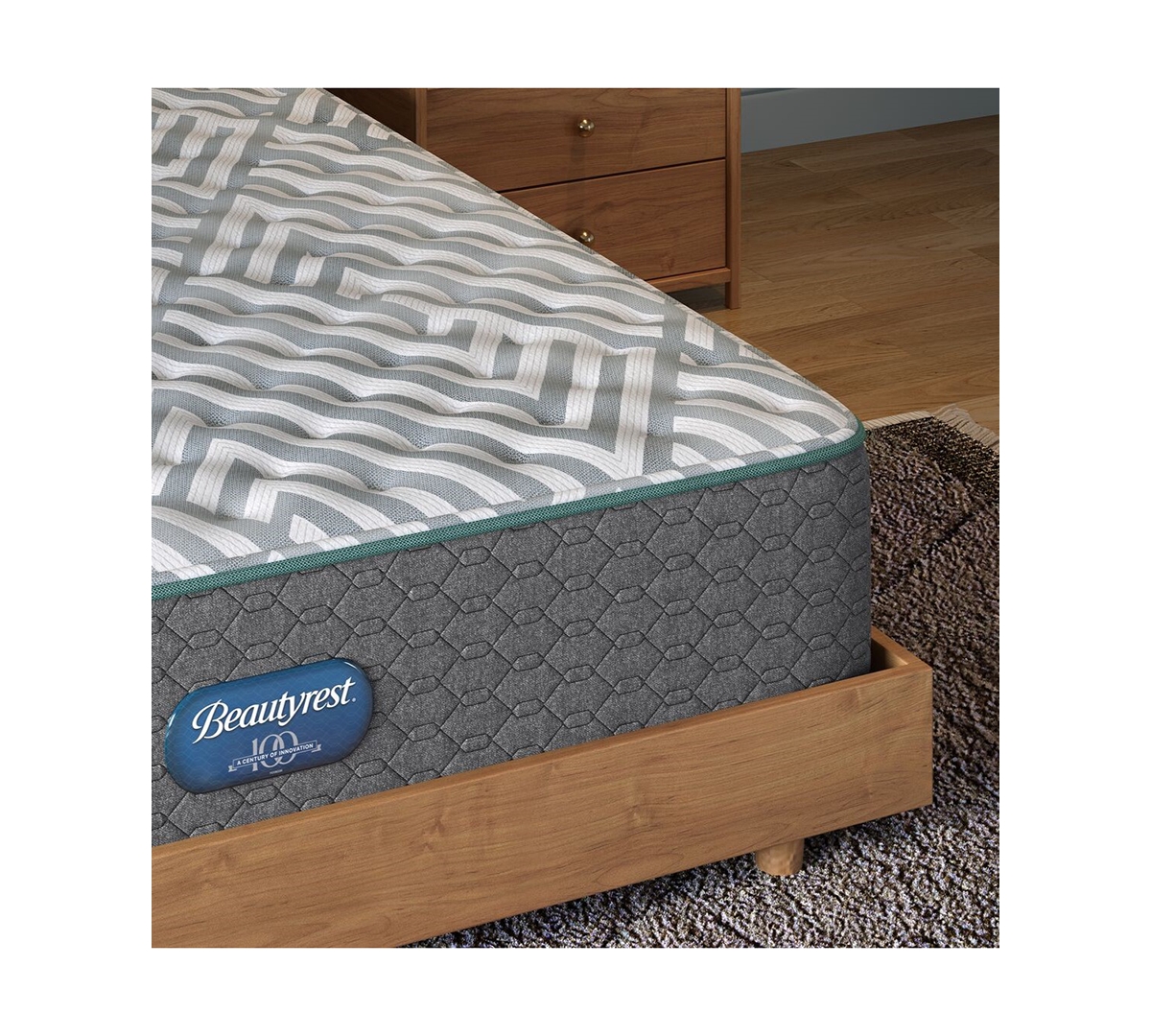 Beautyrest Anderson Avenue 13" Firm Tight Top Mattress Set, Queen Split In Gray