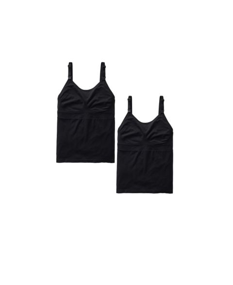Набор из 2 топов Ingrid + Isabel Basics для кормления и сцеживания, для беременных, цвет: Чёрный