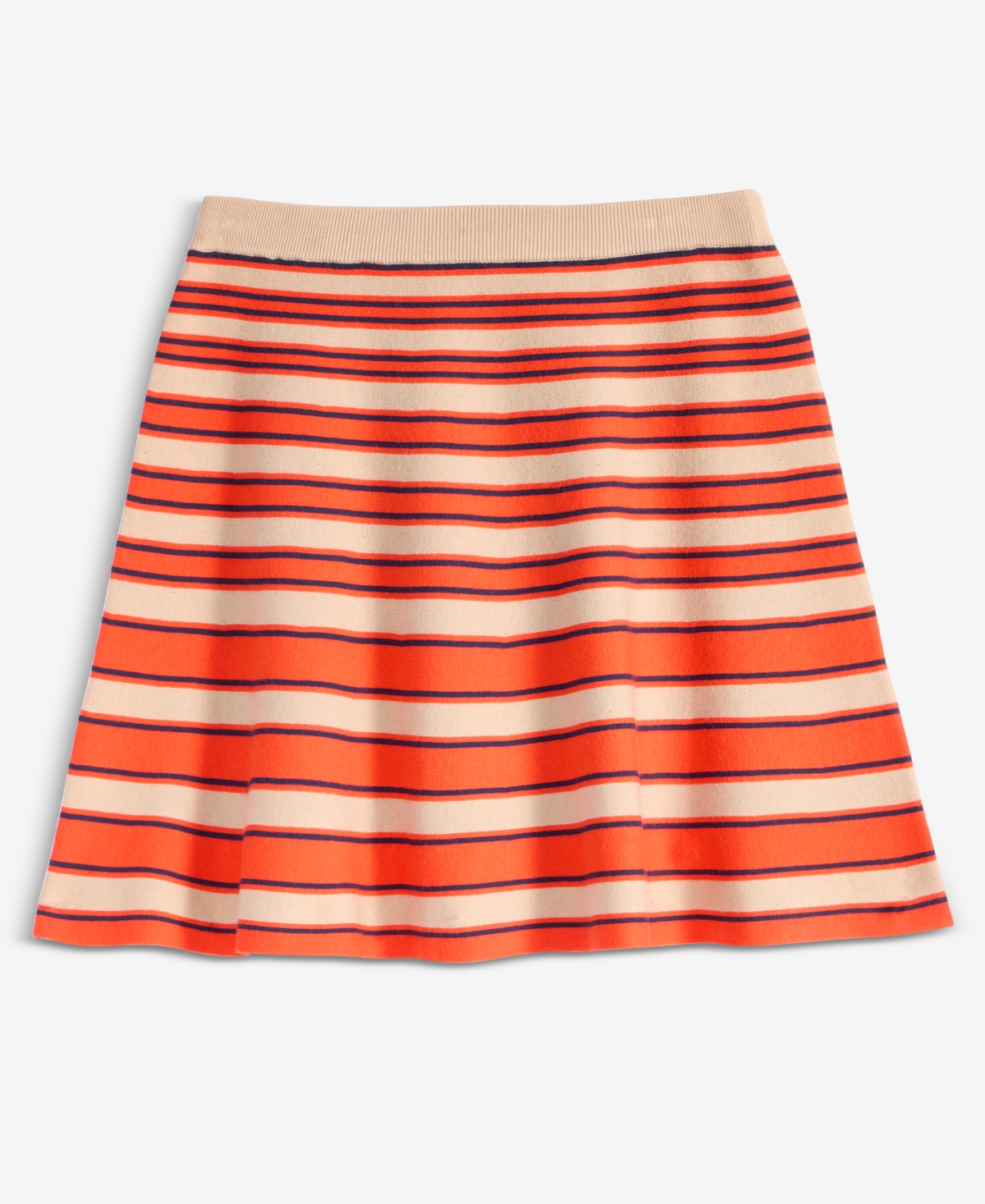 On 34th Women's Striped Pull-on Flounce Sweater Mini Skirt, Macy's Exclusive In Multi