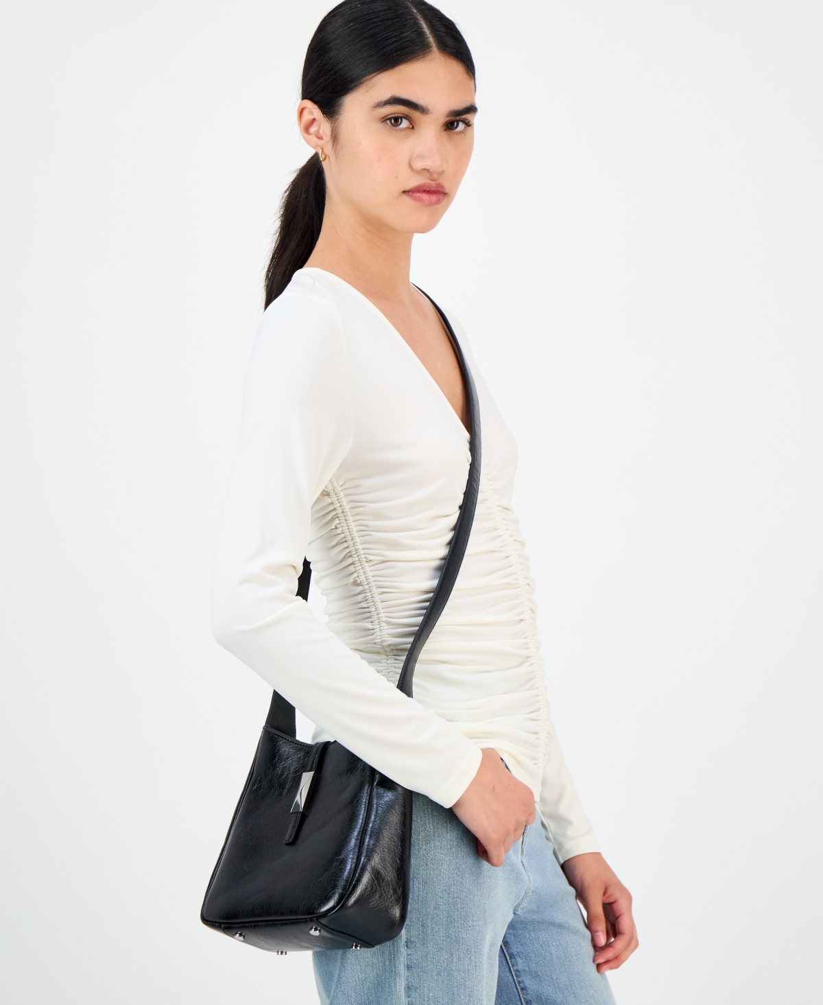 Inc International Concepts Dersi Glazed Crossbody, Exclusively At Macy's In White