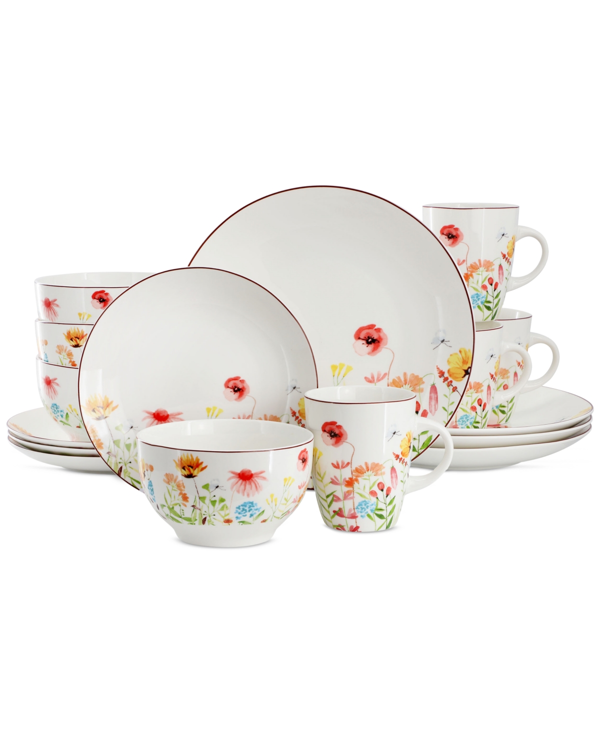 Botanica 16 Pc. Dinnerware Set, Service for 4 - Multi