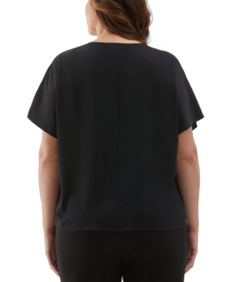 Plus Size Layered Dolman Short Sleeve Top