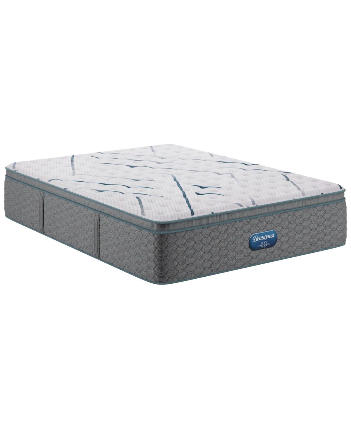 Beautyrest Madison Avenue 14.75" Medium Firm Pillow Top Mattress Set, Twin In Transparent